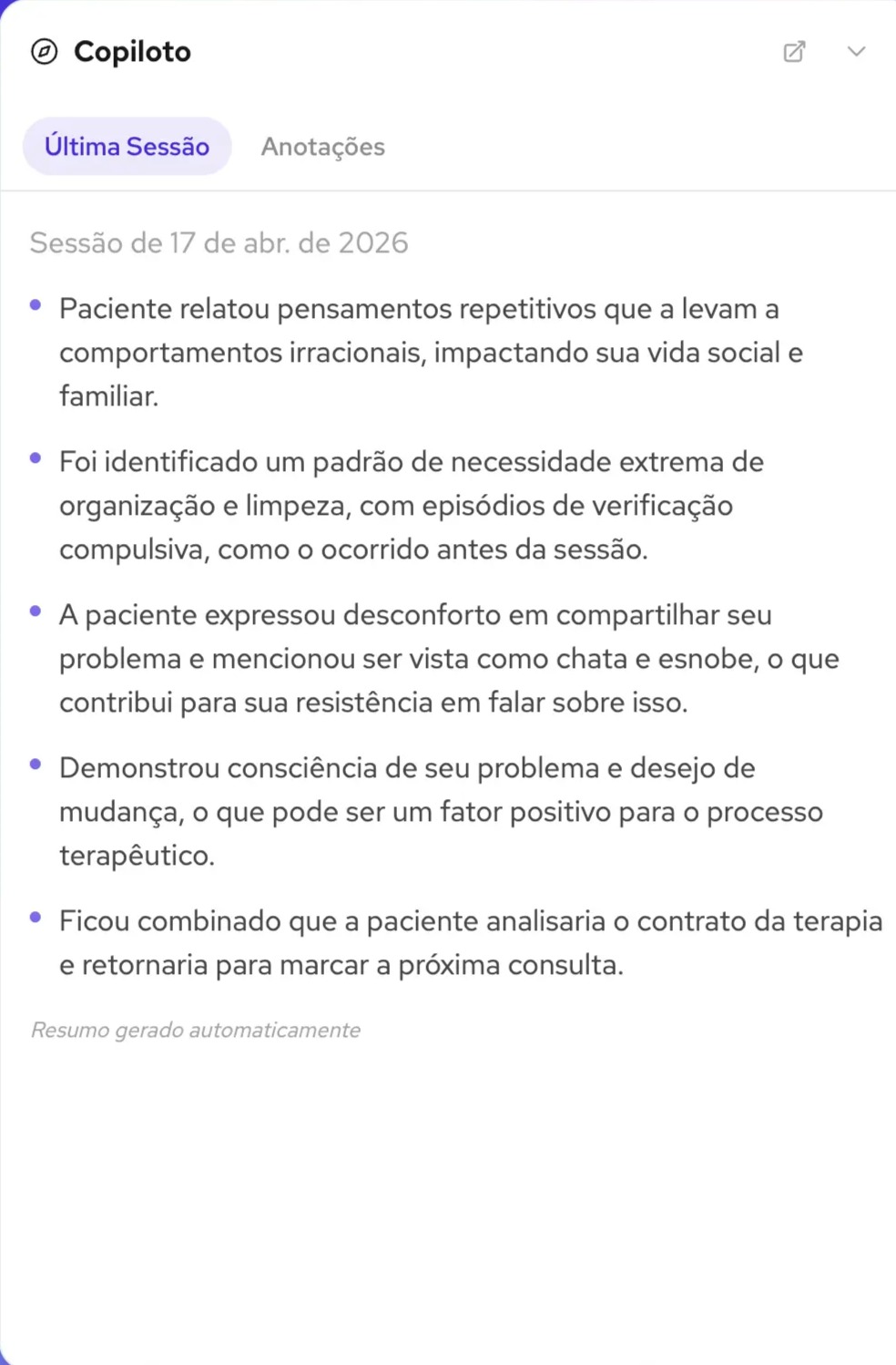 Copiloto de sessão
